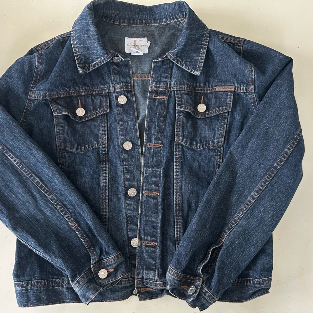 Vintage Calvin Klein Dark Blue Denim Jacket